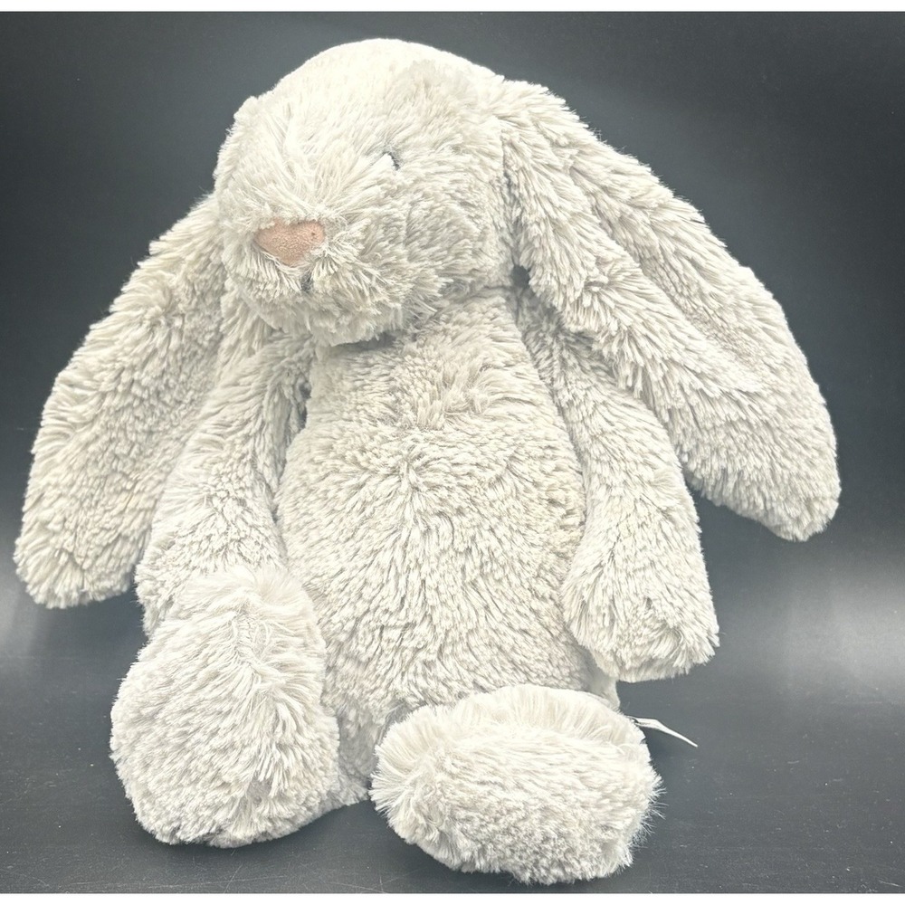 Jellycat Bashful Bunny Rabbit 11" Plush Gray‎ Bean Filled Stuffed Animal Toy